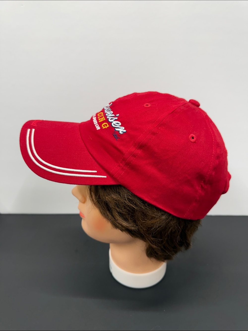 Budweiser Red Racing Cap with Embroidered Logos - Picture 3 of 6